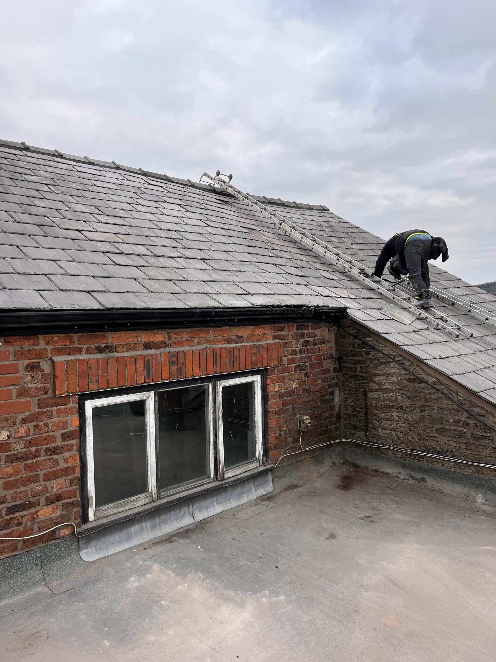 Slate ridge tile installation Liverpool by Maintenance Free Roofing